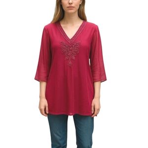 Miss Me MM  Couture Embellished Tunic Top Size Medium